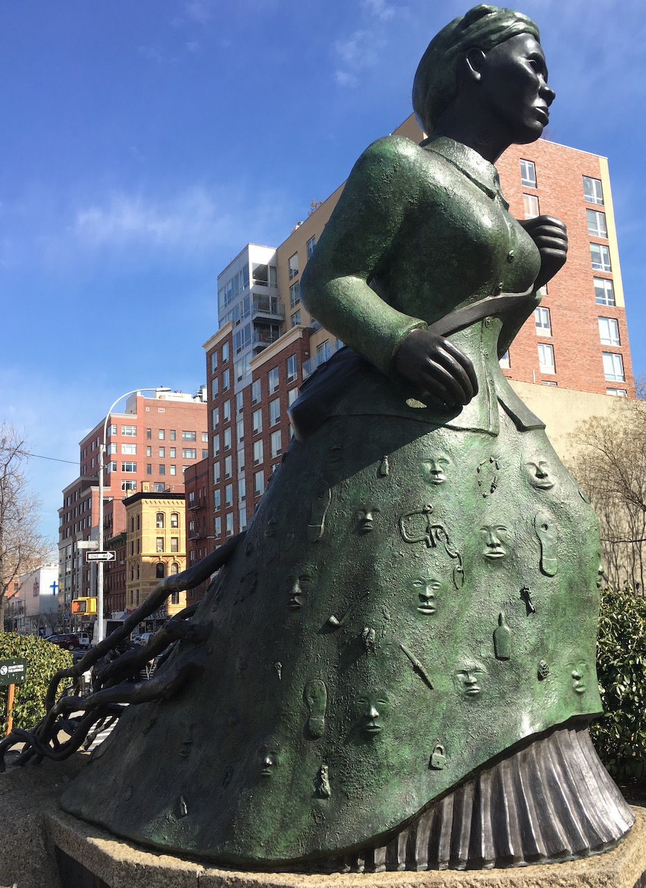 The Harriet Tubman Memorial, a Harlem location featured in Run the World