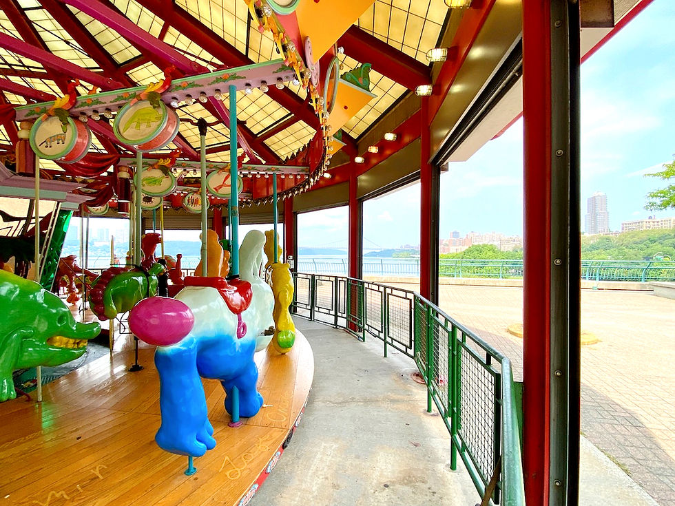 The unique carousel at Riverbank State Park