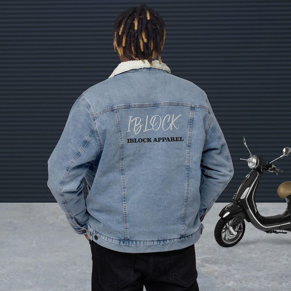 Thumbnail: IBLOCK denim sherpa jacket