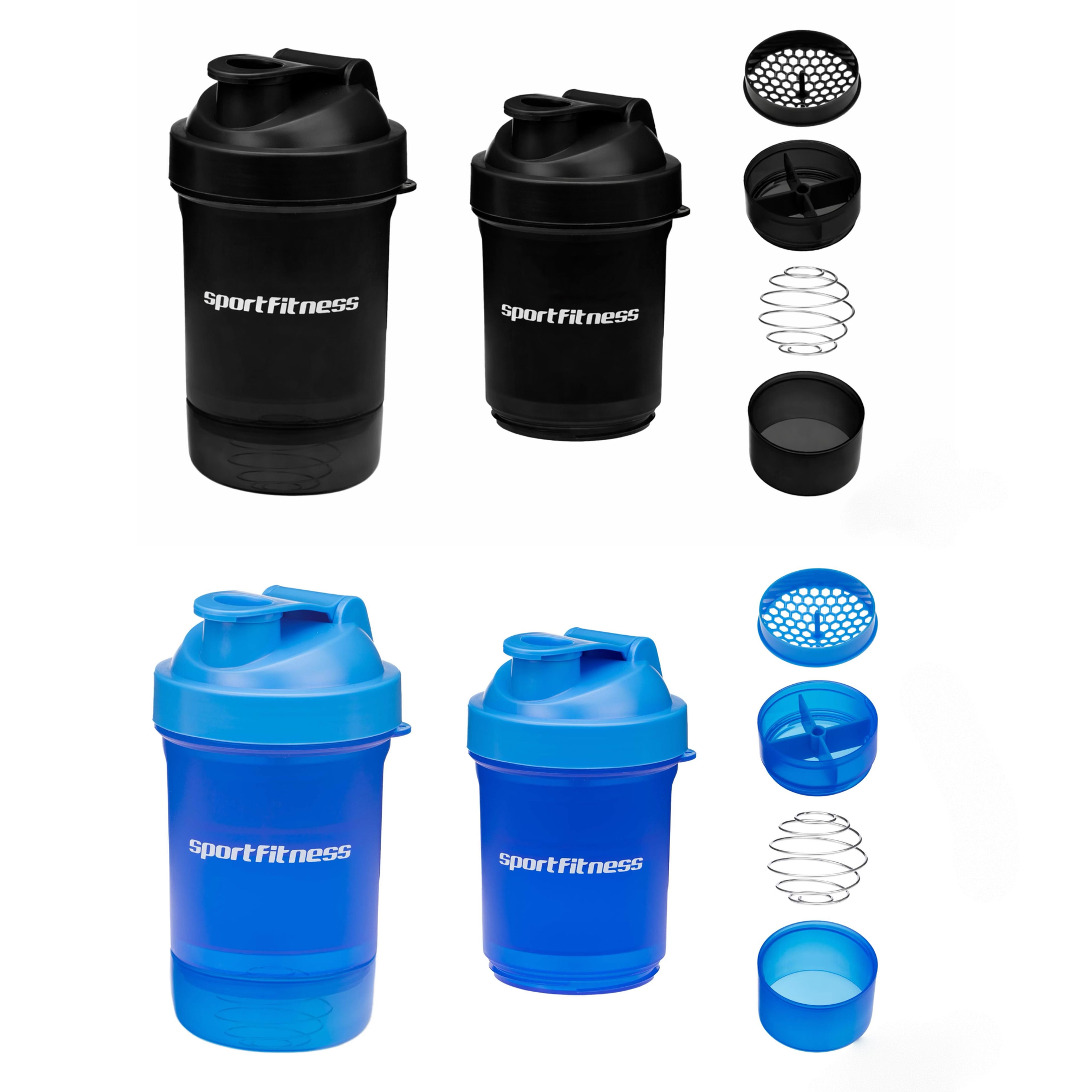 Shaker con mezclador y compartimientos PVDB002 Sportfitness
