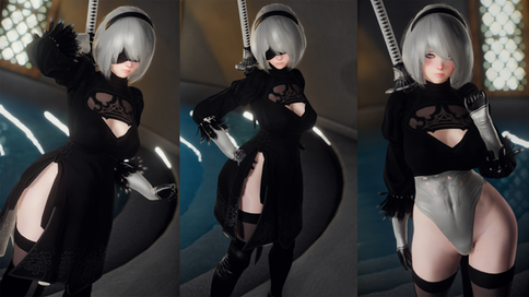 YoRHa 2B Attire - CBBE 3BA - BHUNP SE