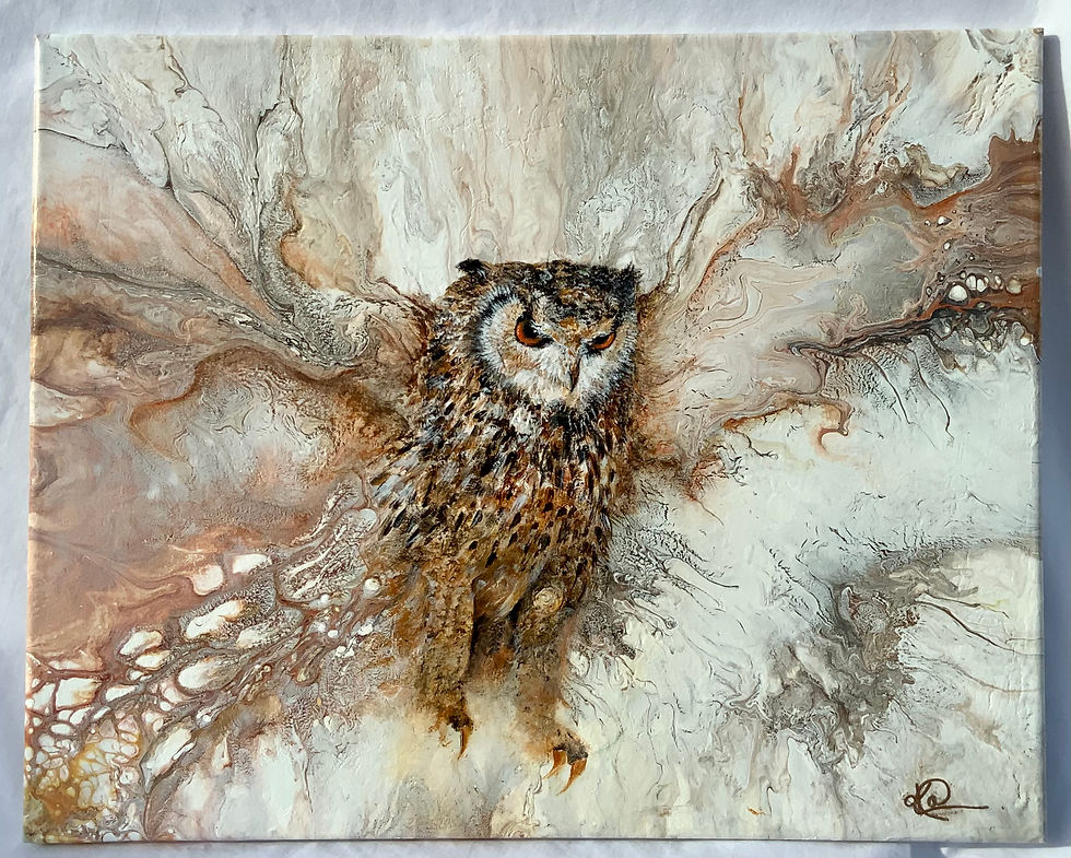 SOLD - ORIGINAL: Owl in Flight