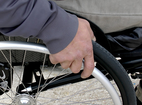 Hand On Wheelchair