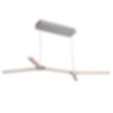 Lámpara colgante cromada en forma de x de luz led