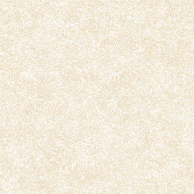 Papel tapiz beige con diseños circulares