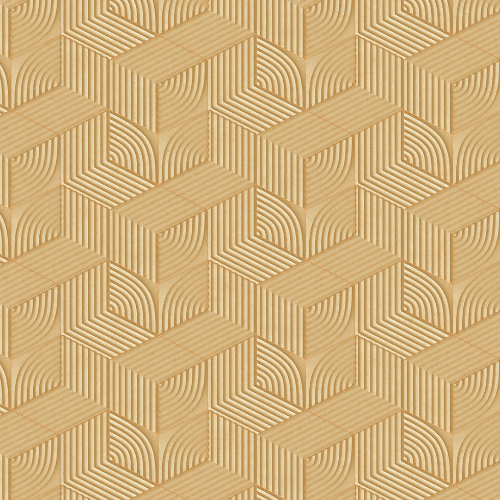 Papel tapiz amarillo con diseño geométrico