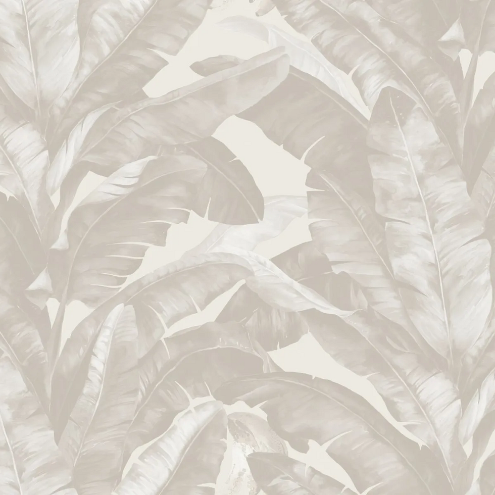 Papel tapiz para paredes de hojas color beige