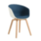 Silla Tapizada, espaldar y asiento interno tapizado en tela suave