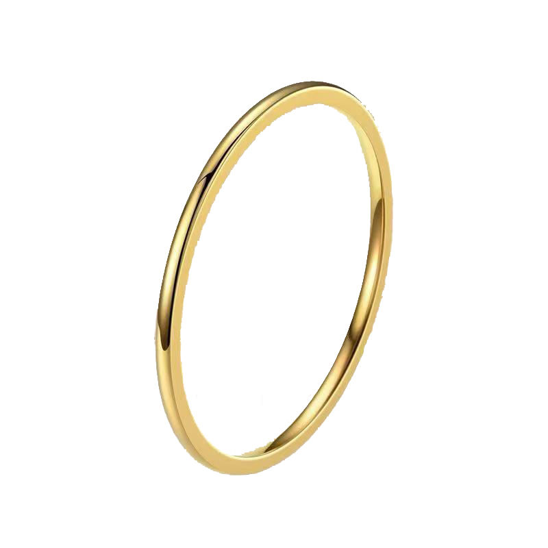 Miniatura: Stainless Steel Rings Gold Color/Silver ColorAnti-allergy Smooth Simple Wedding 