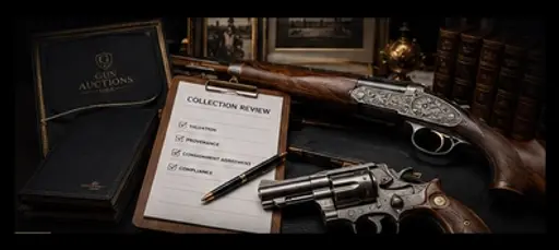 Gun and paperwork
