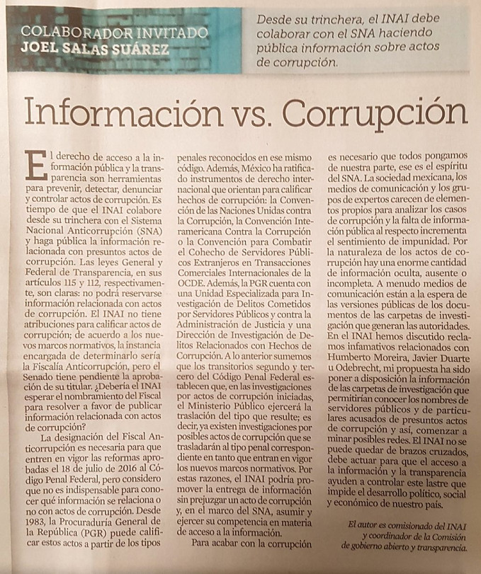 Información vs. Corrupción