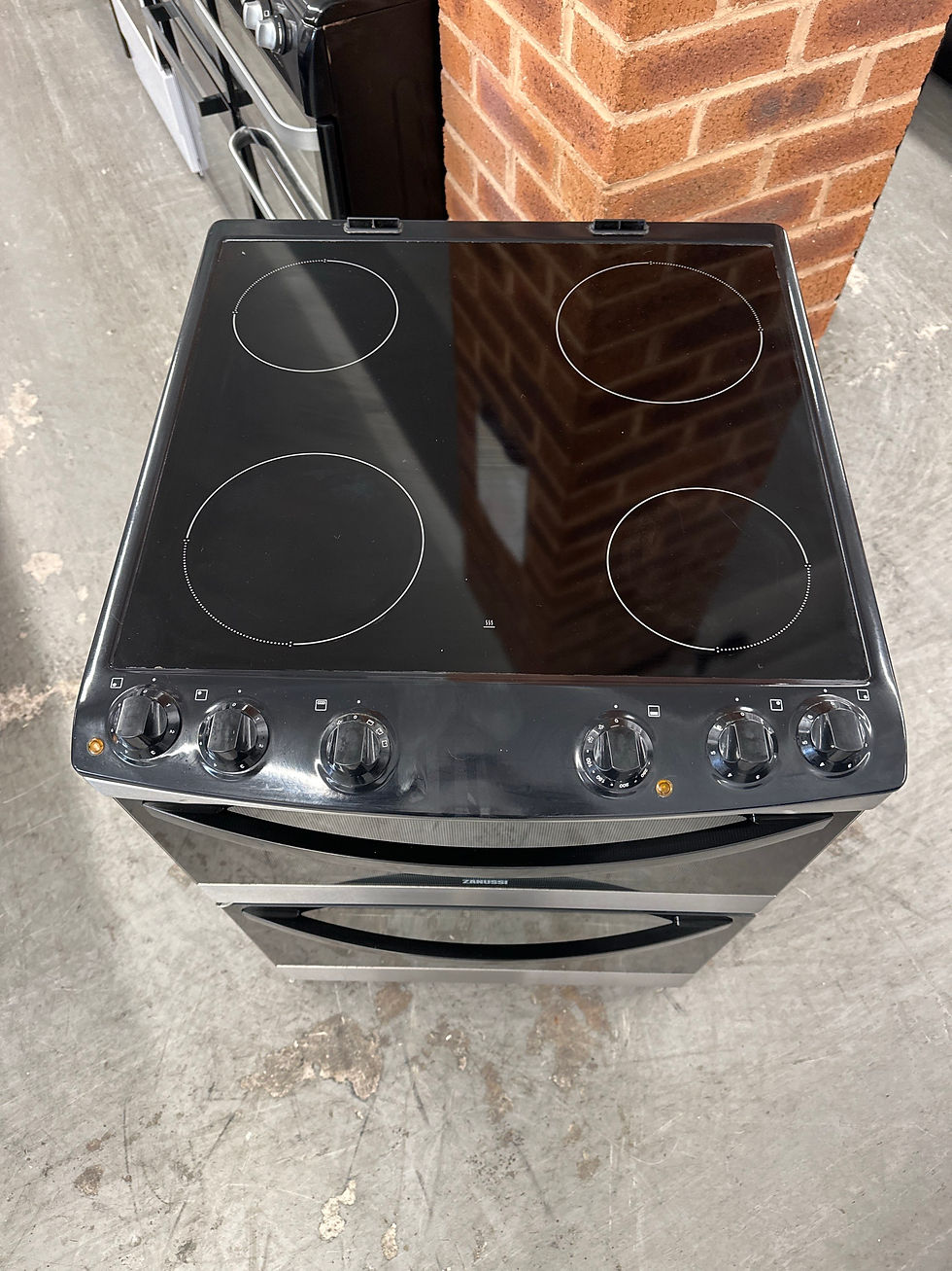 Thumbnail: (883) Zanussi 60cm Ceramic Hob Electric Cooker - ZCV680TCXA