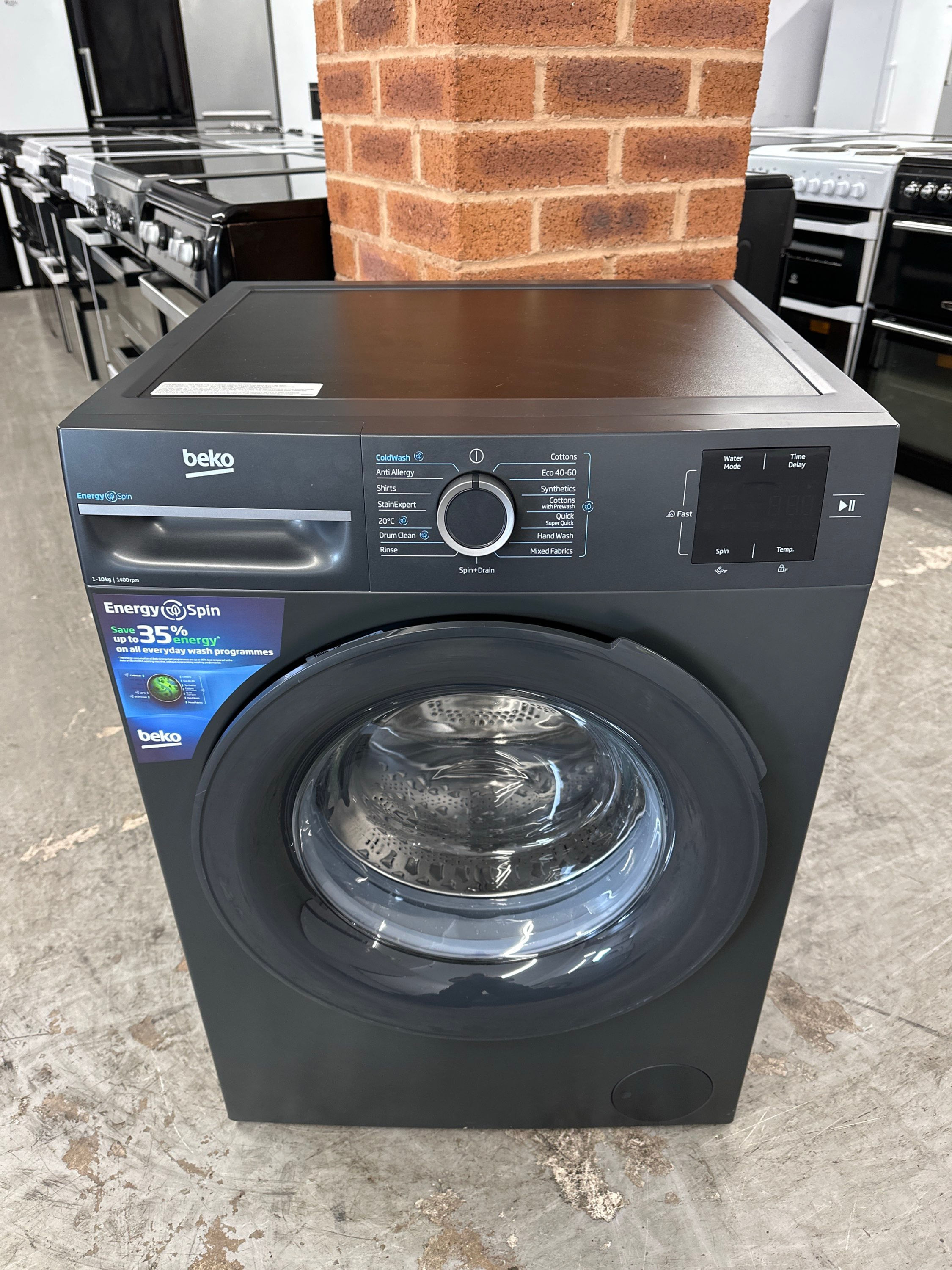 (800) Beko 10kg 1400 Spin Washing Machine - BM3WT31041A