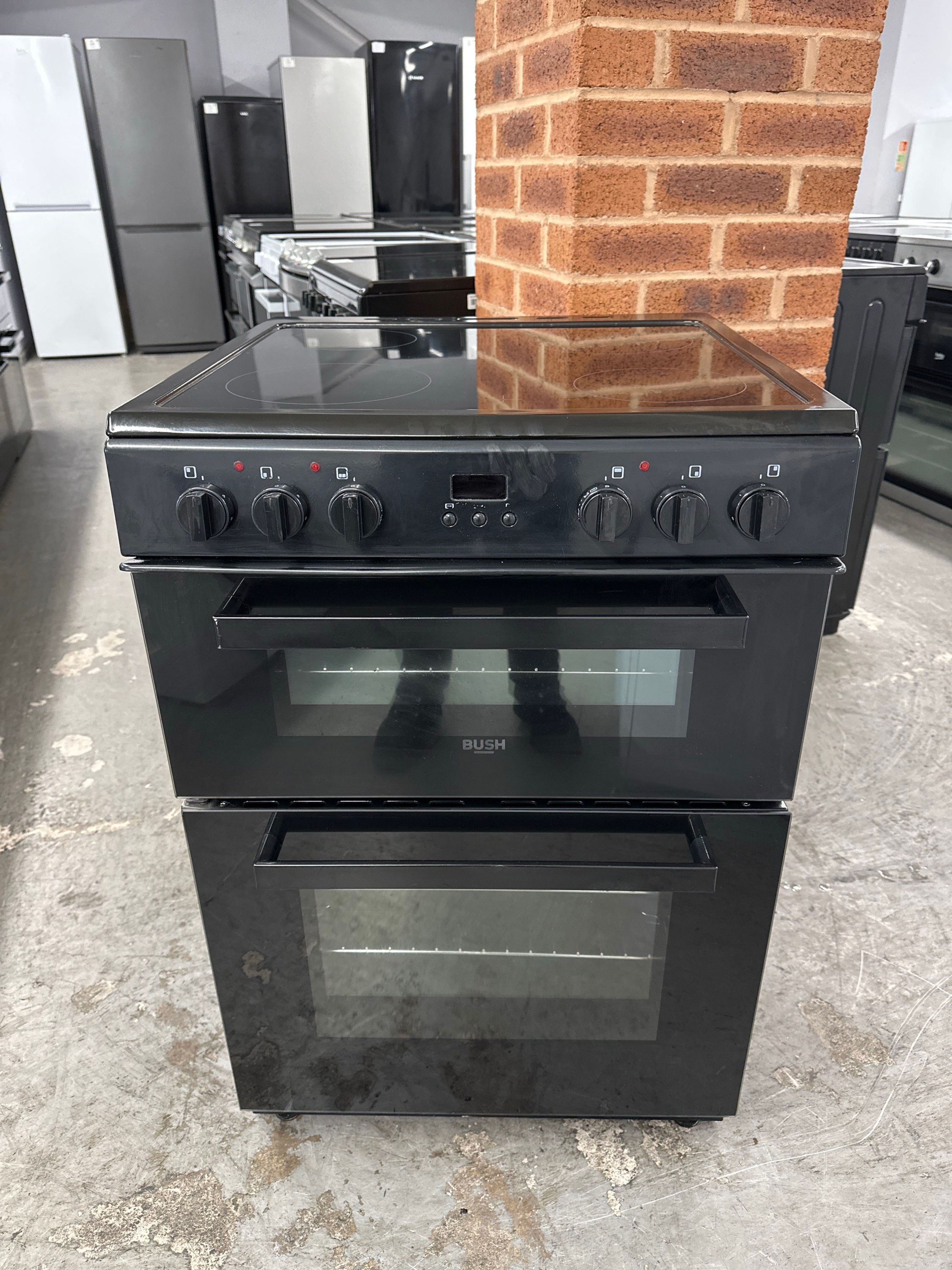 (223) Bush 60cm Ceramic Hob Electric Cooker - BDBL60ELB