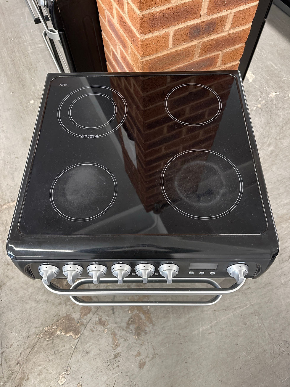 Thumbnail: (736) Hotpoint 60cm Ceramic Hob Electric Cooker - HUE61KS
