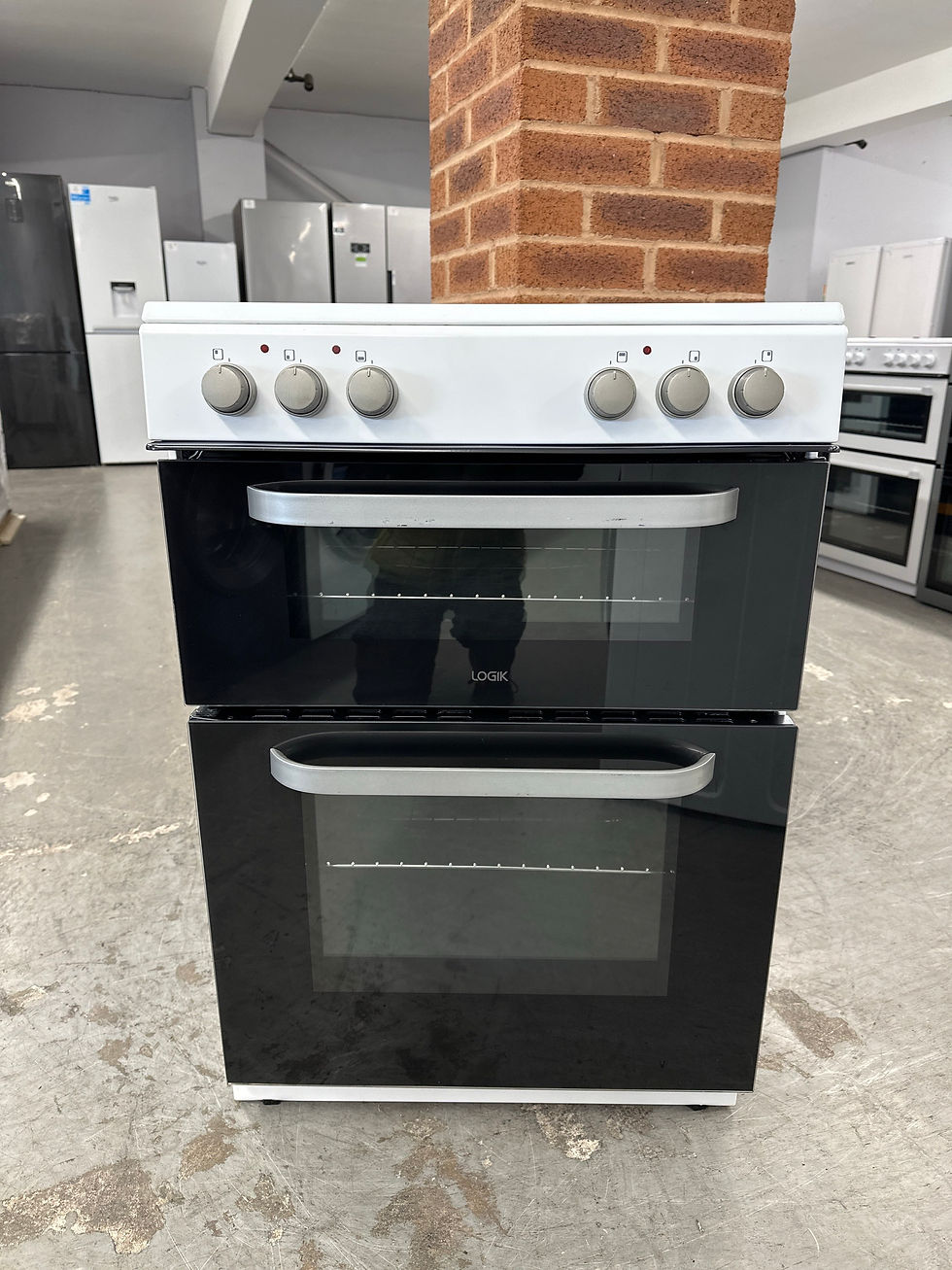 Thumbnail: (635) LOGIK 60cm Ceramic Hob Electric Cooker - LDOC60W17