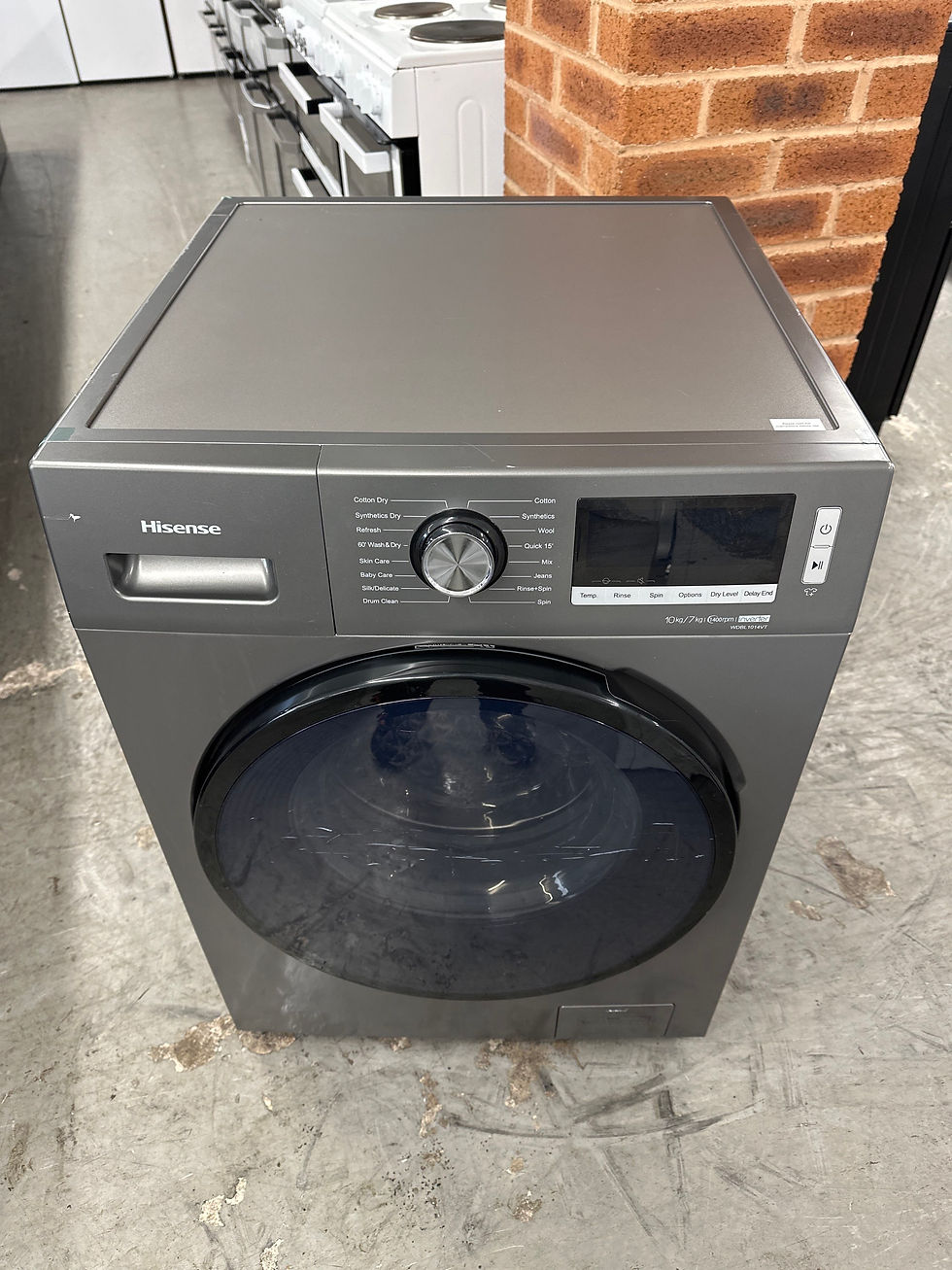 (908) Hisense 10+7kg 1400 Spin Washer Dryer - WDBL1014VT