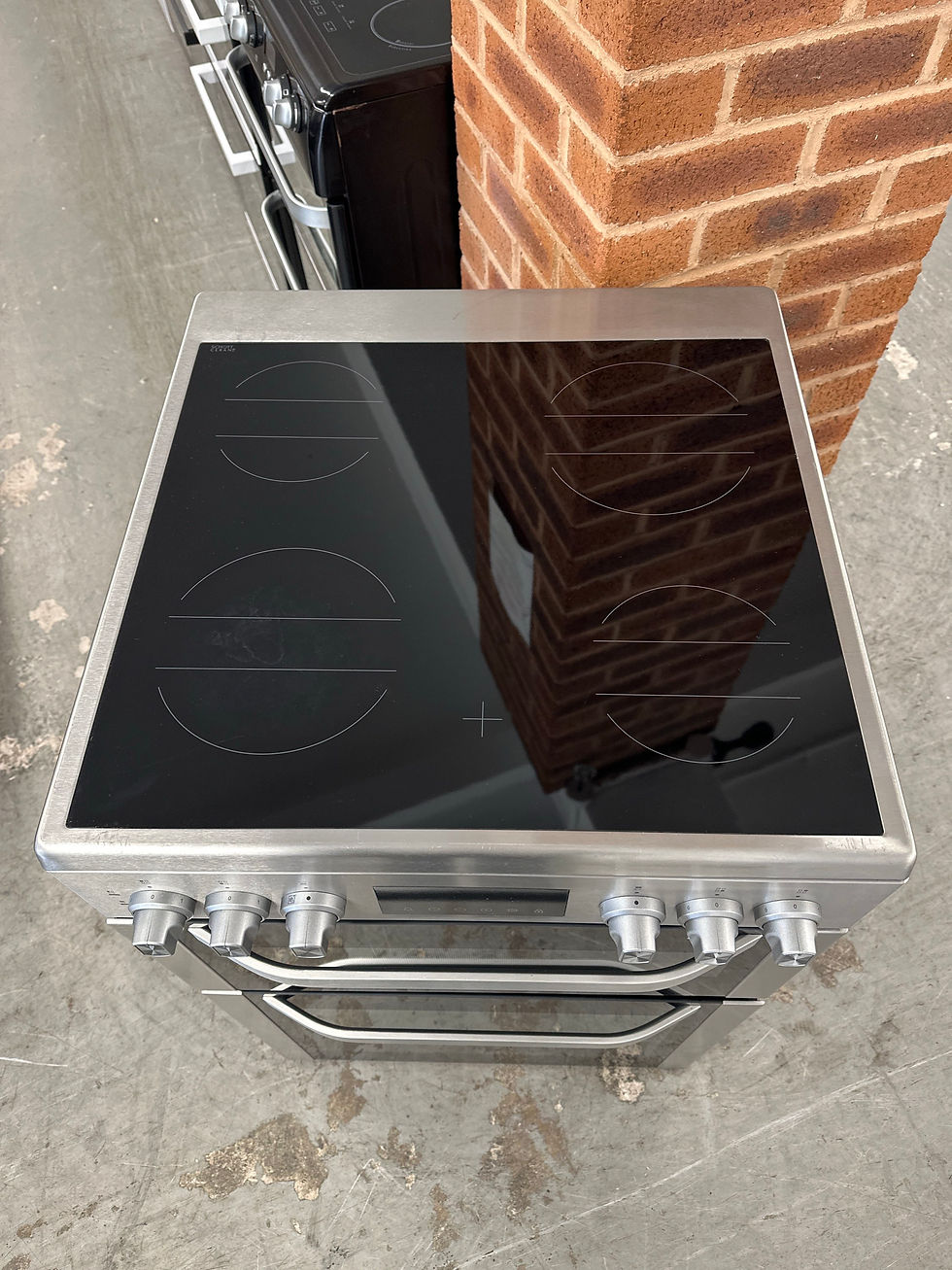 Thumbnail: (578) Hotpoint 60cm Ceramic Hob Electric Cooker - HDE8VDCX