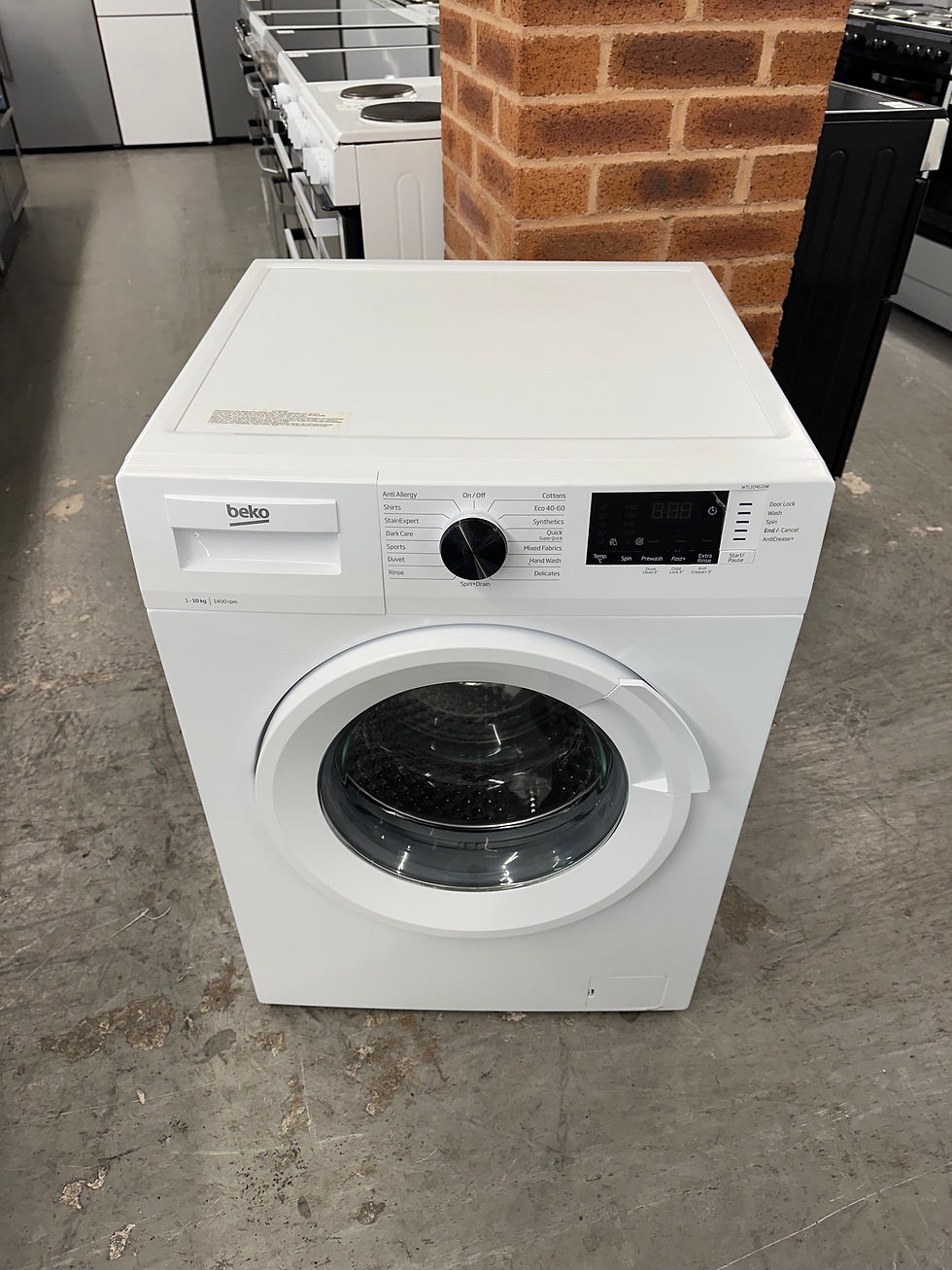 (768) Beko 10kg 1400 Spin Washing Machine - WTL104121W