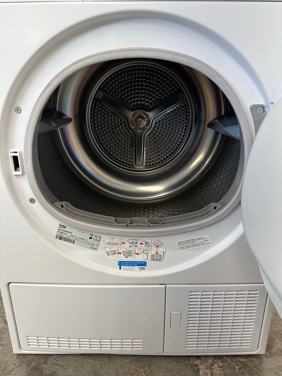 Thumbnail: (112) BEKO 8kg Condenser Tumble Dryer - DTLCE80051W