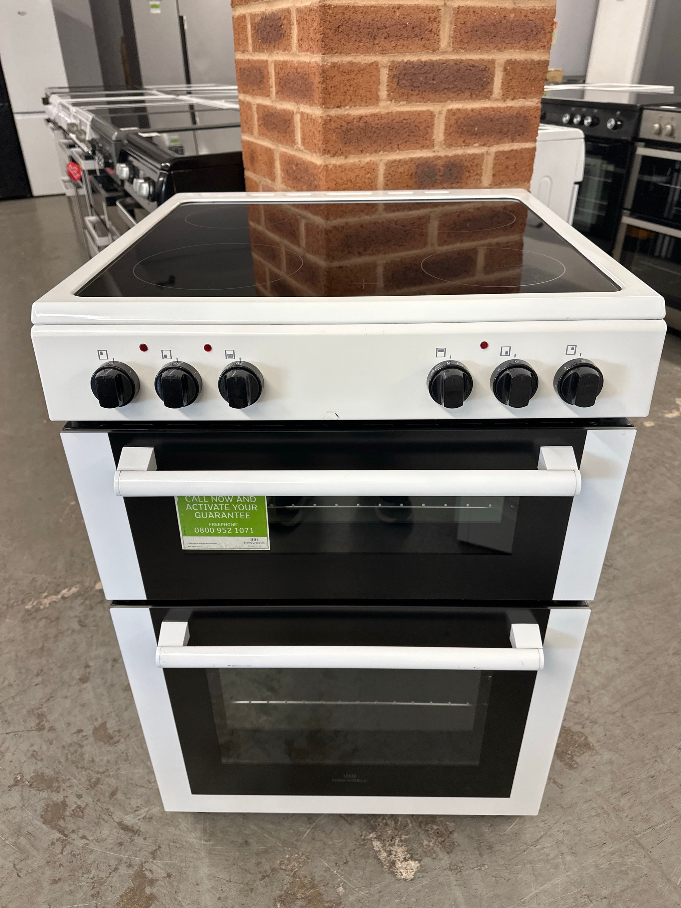 (606) NewWorld 60cm Ceramic Hob Electric Cooker - NW60EDOCWHI