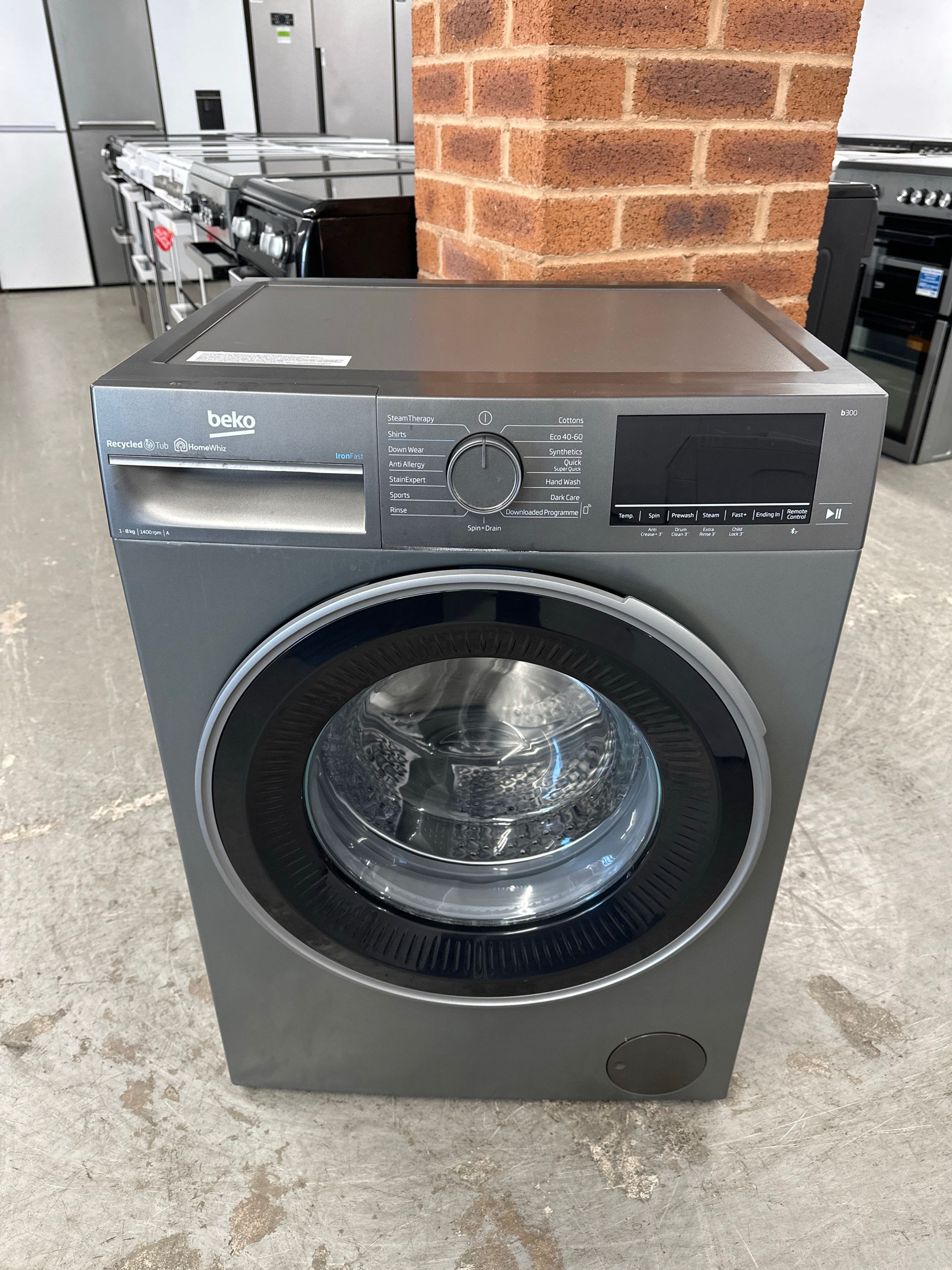 (678) Beko 8kg 1400 Spin Washing Machine - B3W4841IG
