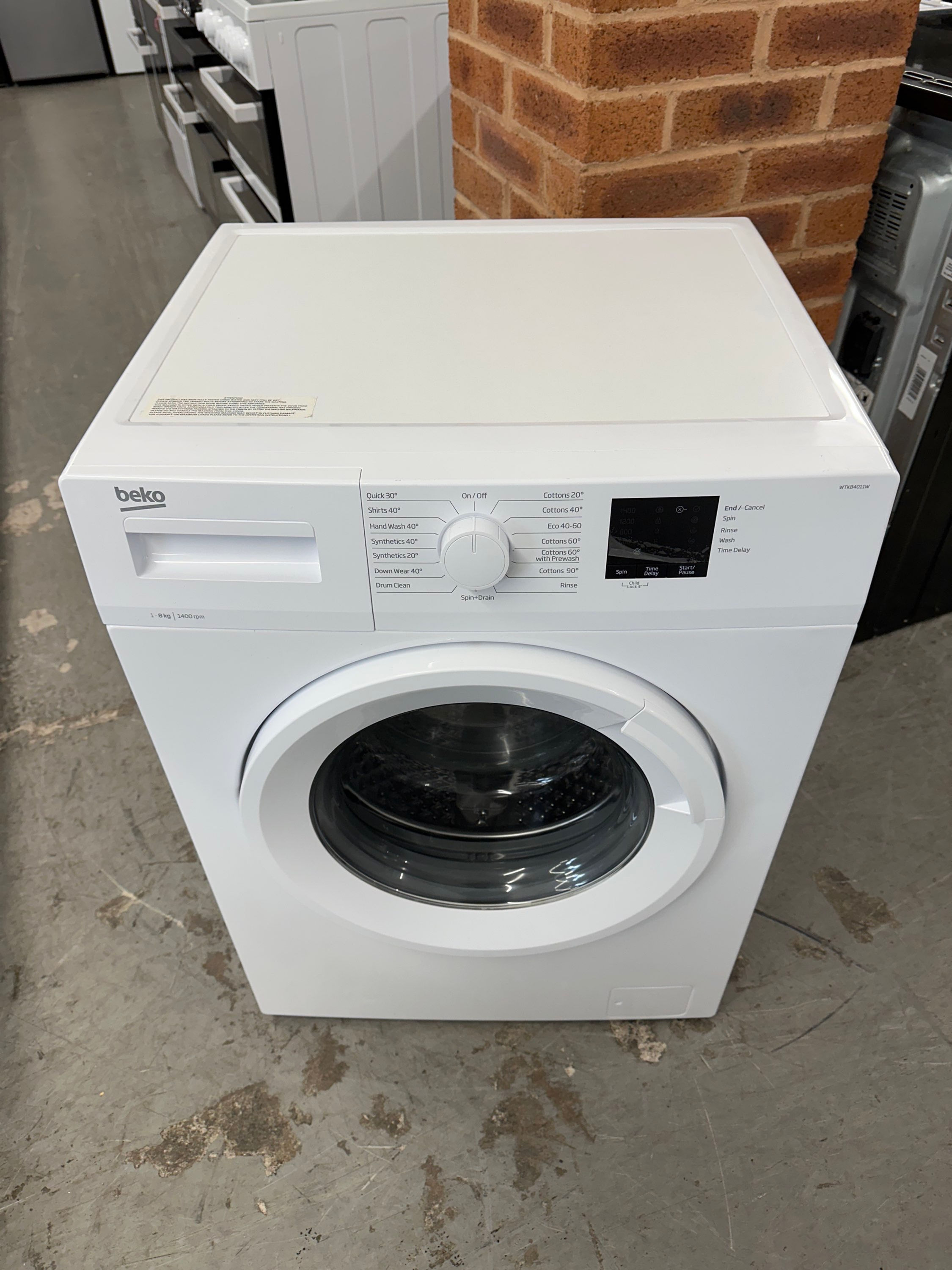 (439) Beko 8kg 1400 Spin Washing Machine - WTK84011W