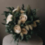 wedding bouquet, dark green and beige, minimal, audio vibes.jpg