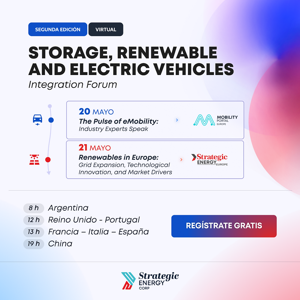 Agenda panel Storage, Renewable and Electric Vehicles
