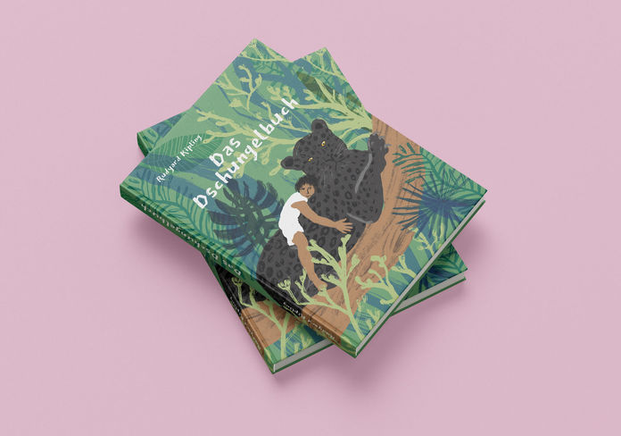 Dschungelbuch, Mowgli, Puma, Schlange, Dschungel, Abenteuer, Freundschaft, Dschungel, Illustration, Rudyard Kipling, Alina Stockhaus, Grafik, Illustration