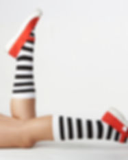 Gestrippt Socken Schuhe