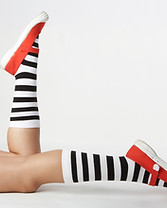 Stripped Socks In Shoes