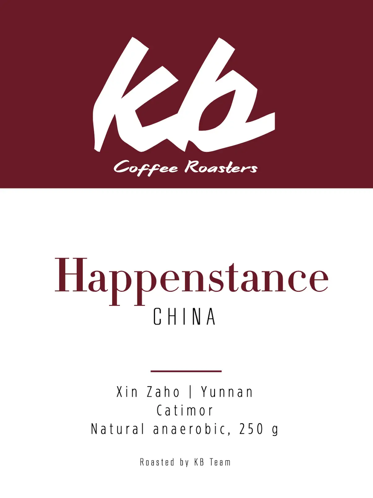 KB China Happenstance Whole Bean 2.2lb / 1kg