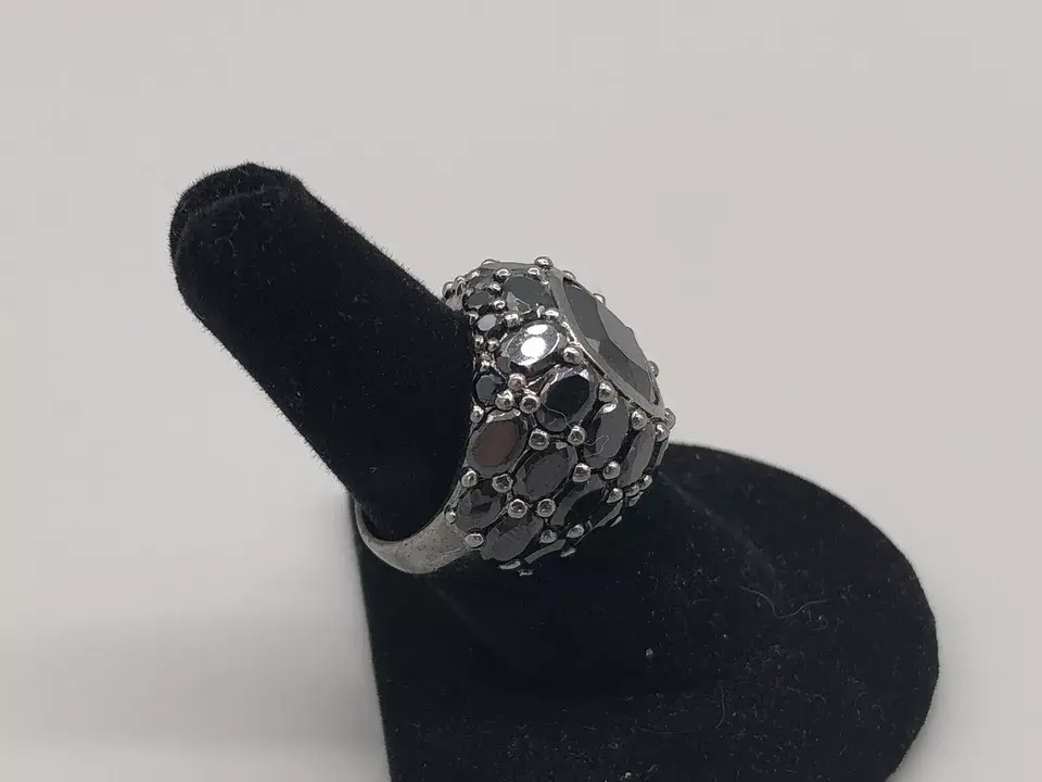 Thumbnail: Stunning Black Tourmaline Cocktail Ring in a Sterling Setting