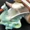 Thumbnail: Antique German Porcelain Cornucopia Vase Girl Pulled by a Phoenix