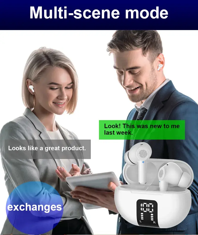 Miniatura: TWS Wireless Bluetooth New M10 Translation Headphones