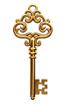 —Pngtree—golden ornate skeleton key artw