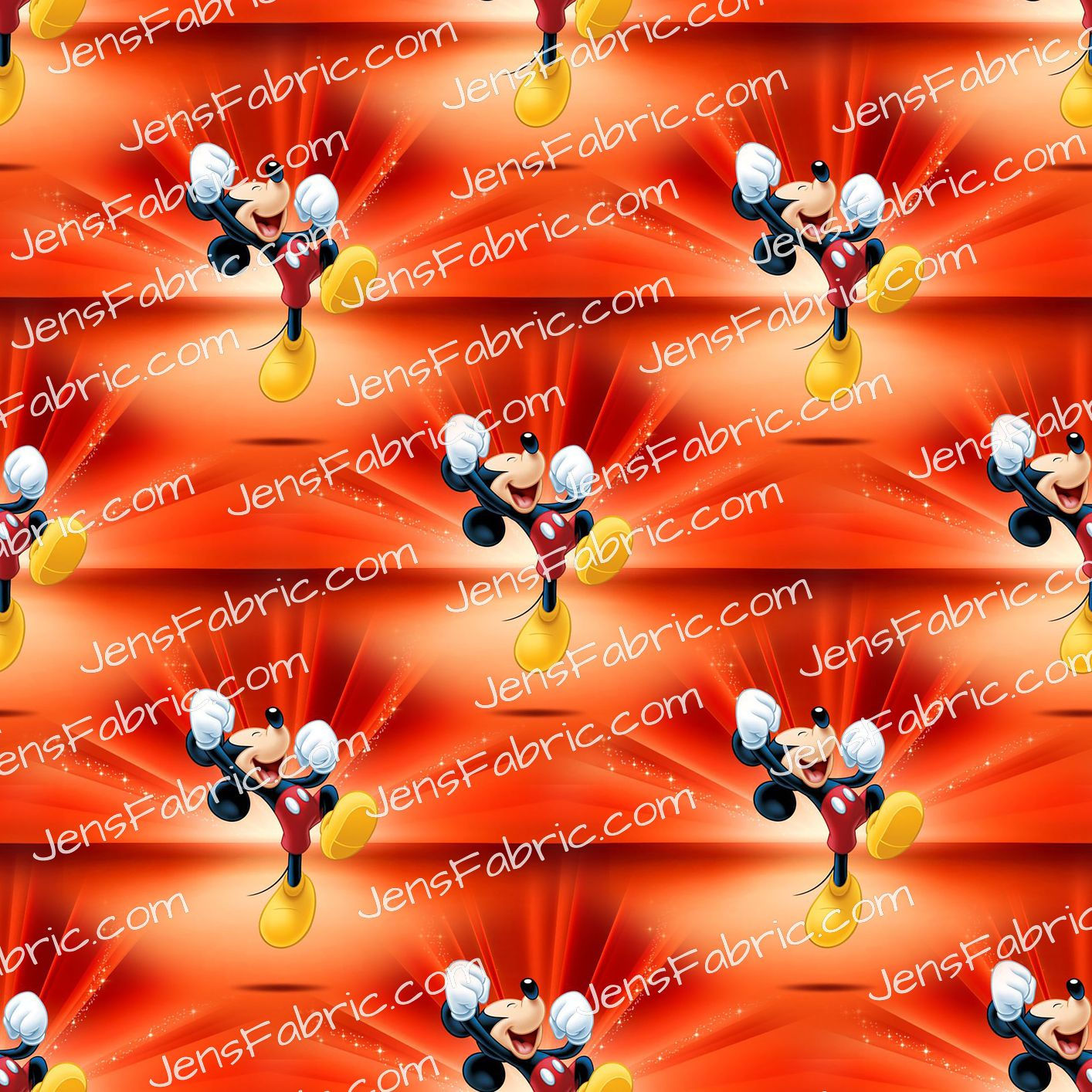 Jumping Mickey on Red