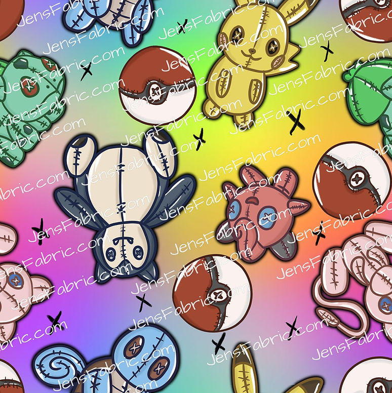 Pokemon Dolls on Rainbow