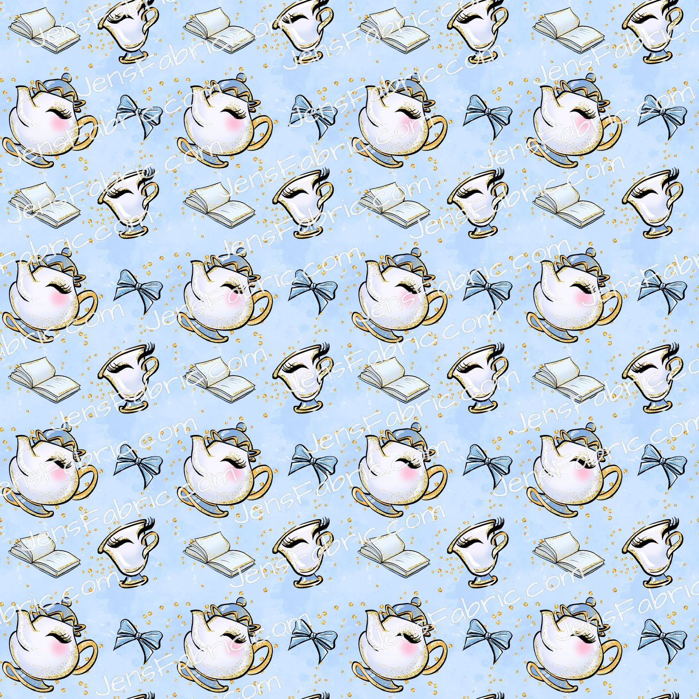 Mrs Potts on Blue Coordinate