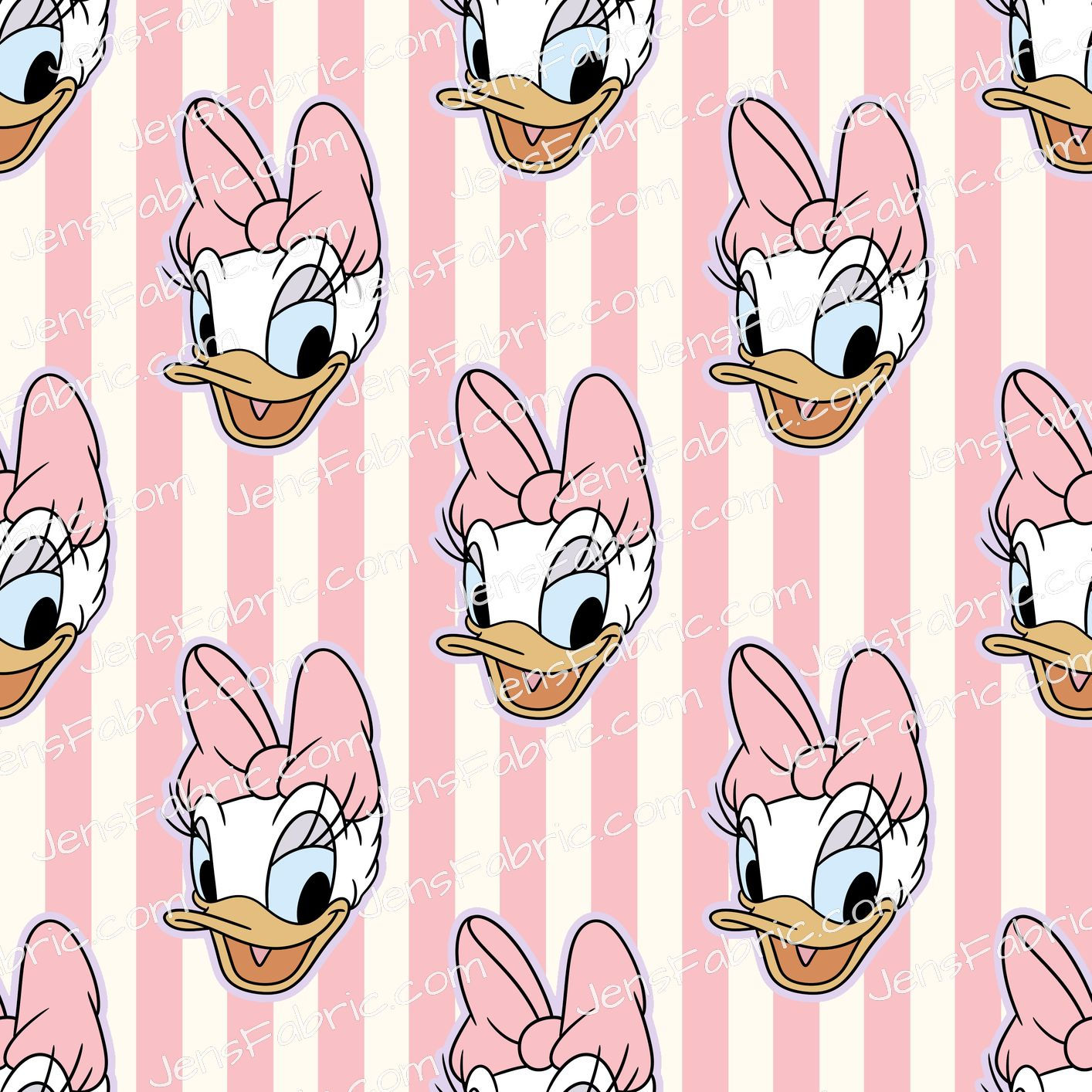 HHarlow Designs: Daisy Duck on Light Pink Stripes