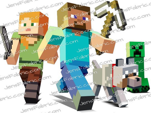 Minecraft Group Panel | Jen's Fabric