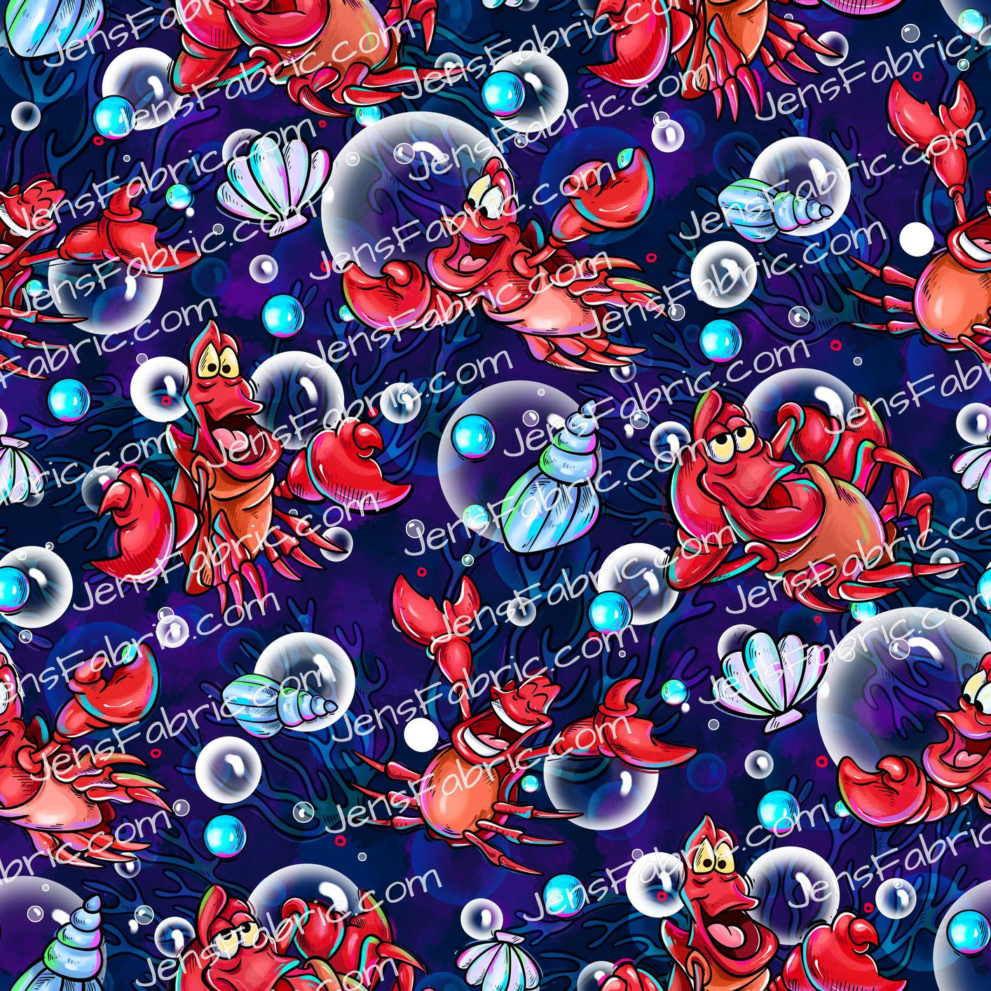 Magical Motif Little Mermaid: sebastian on purple