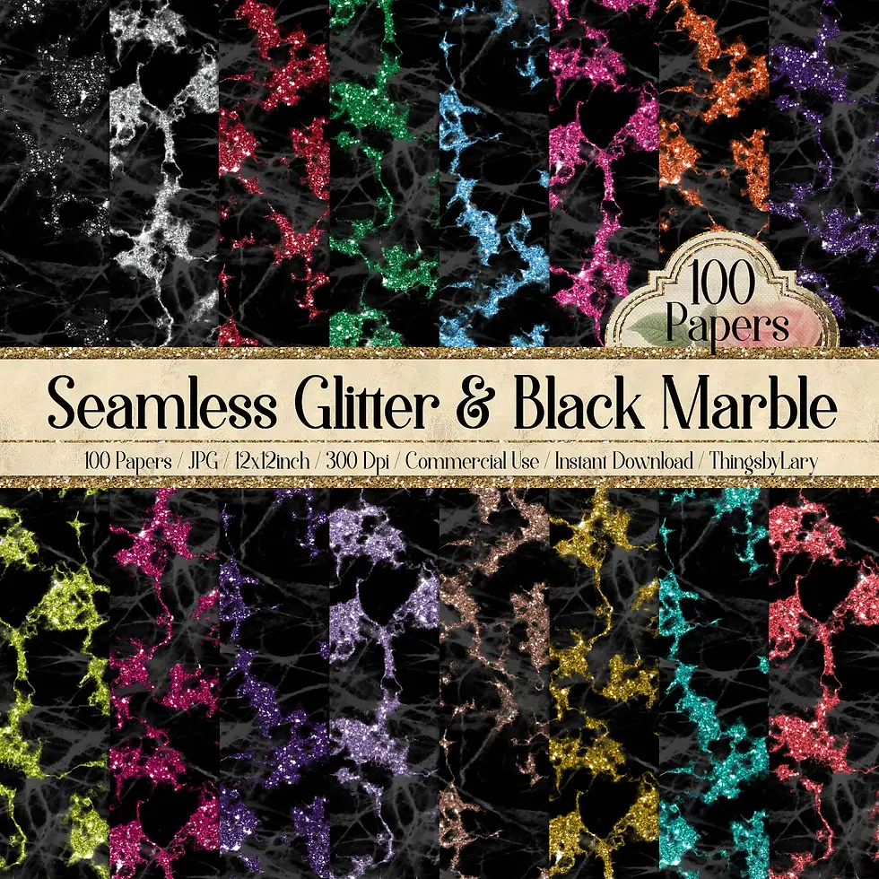 Basic Coordinate: Glitter and black marble