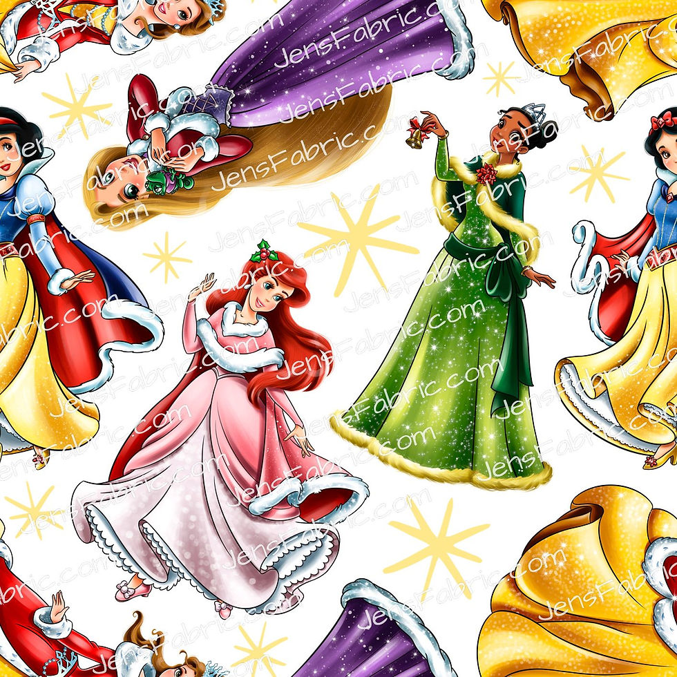 Christmas Princess toss on white