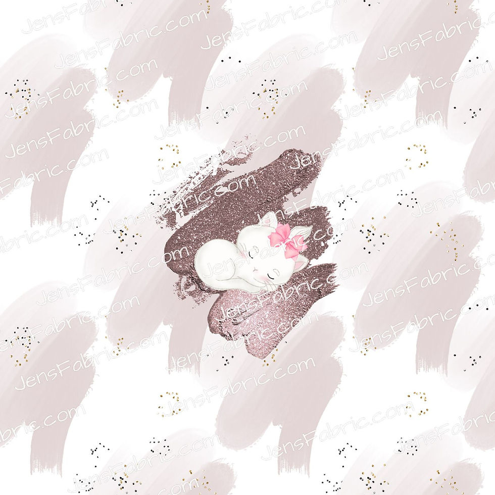 Pink Cats: sleeping cat on cream