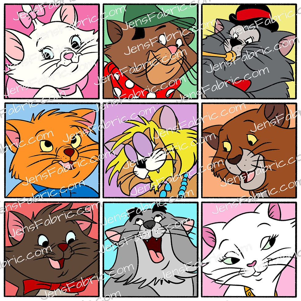 HHarlow Designs: Aristocats Character Squares