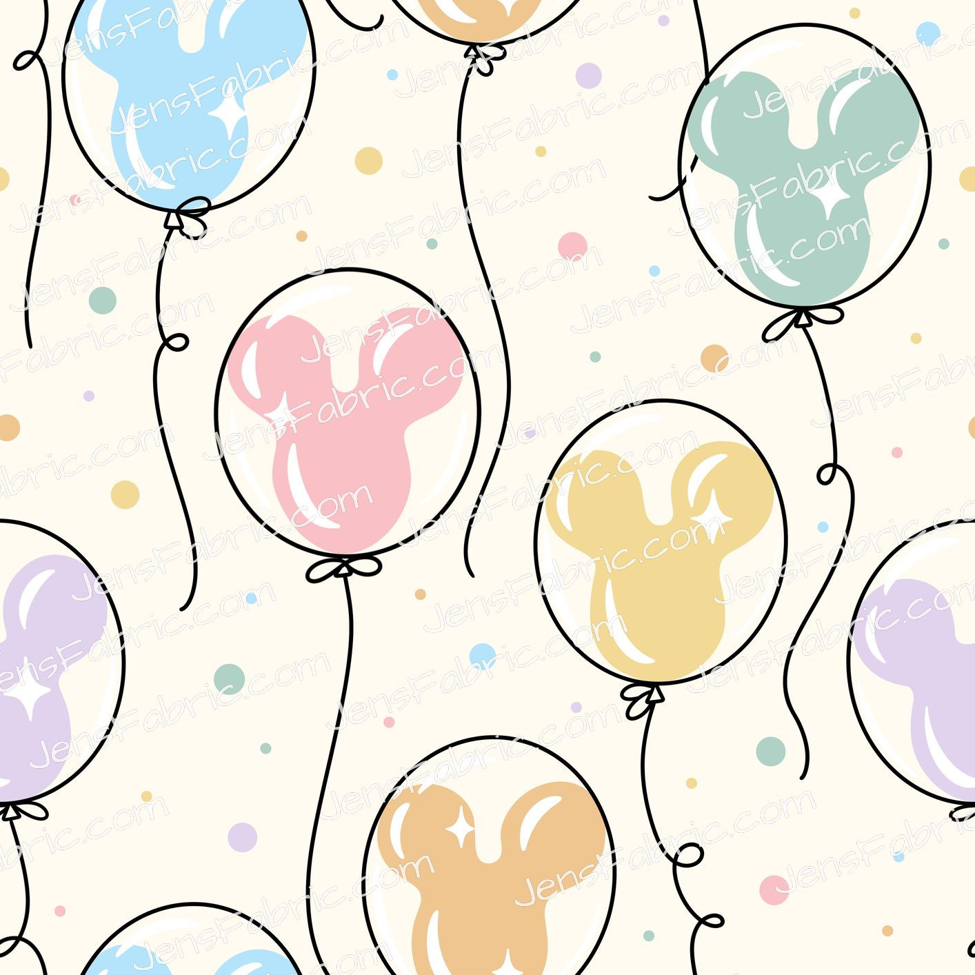 HHarlow Designs: Mickey Balloons on Cream