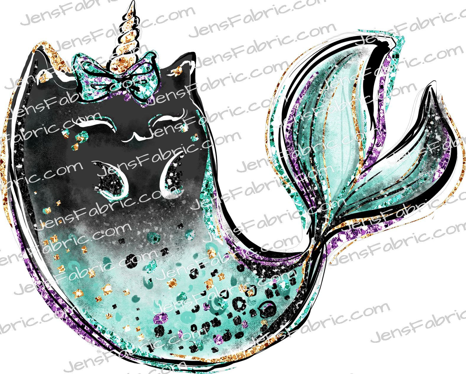 Mer-cat Pose 1 panel
