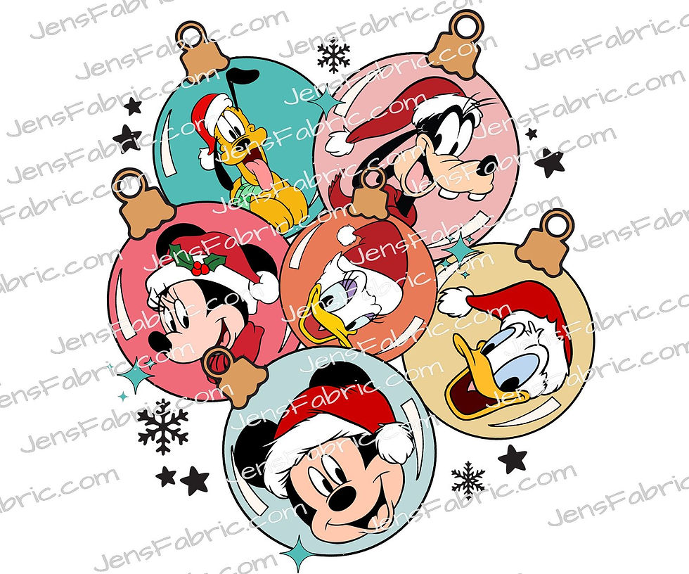 Fab 6 Christmas Ornaments Panel 3